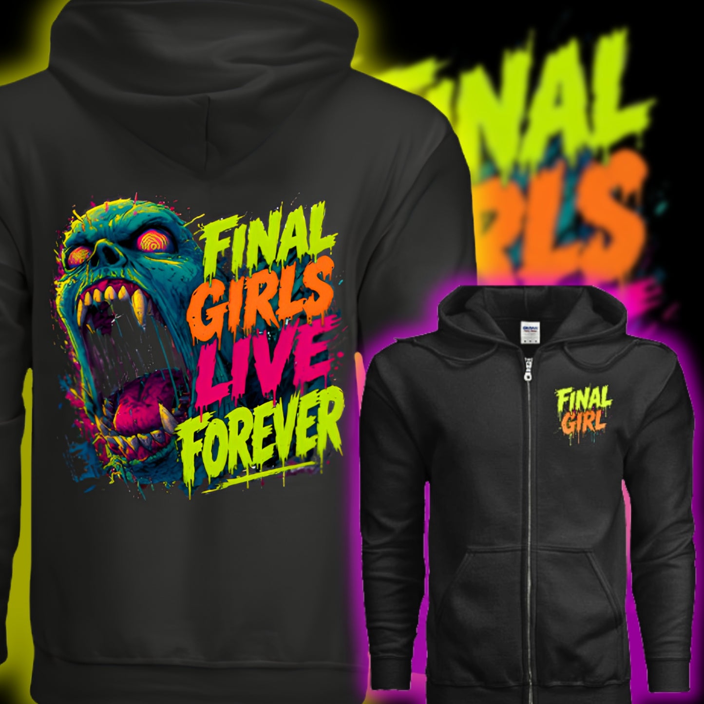 FINAL GIRLS LIVE FOREVER ZIP UP HOODIE