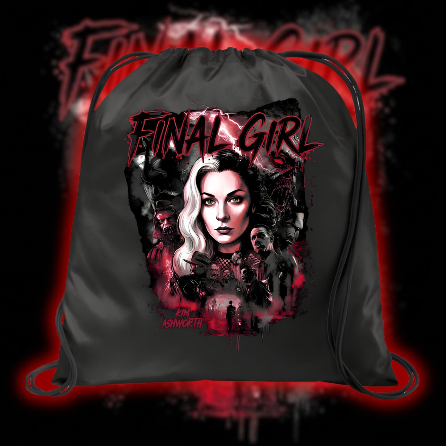 FINAL GIRL KIM ASHWORTH REBORN DRAWSTRING BAG