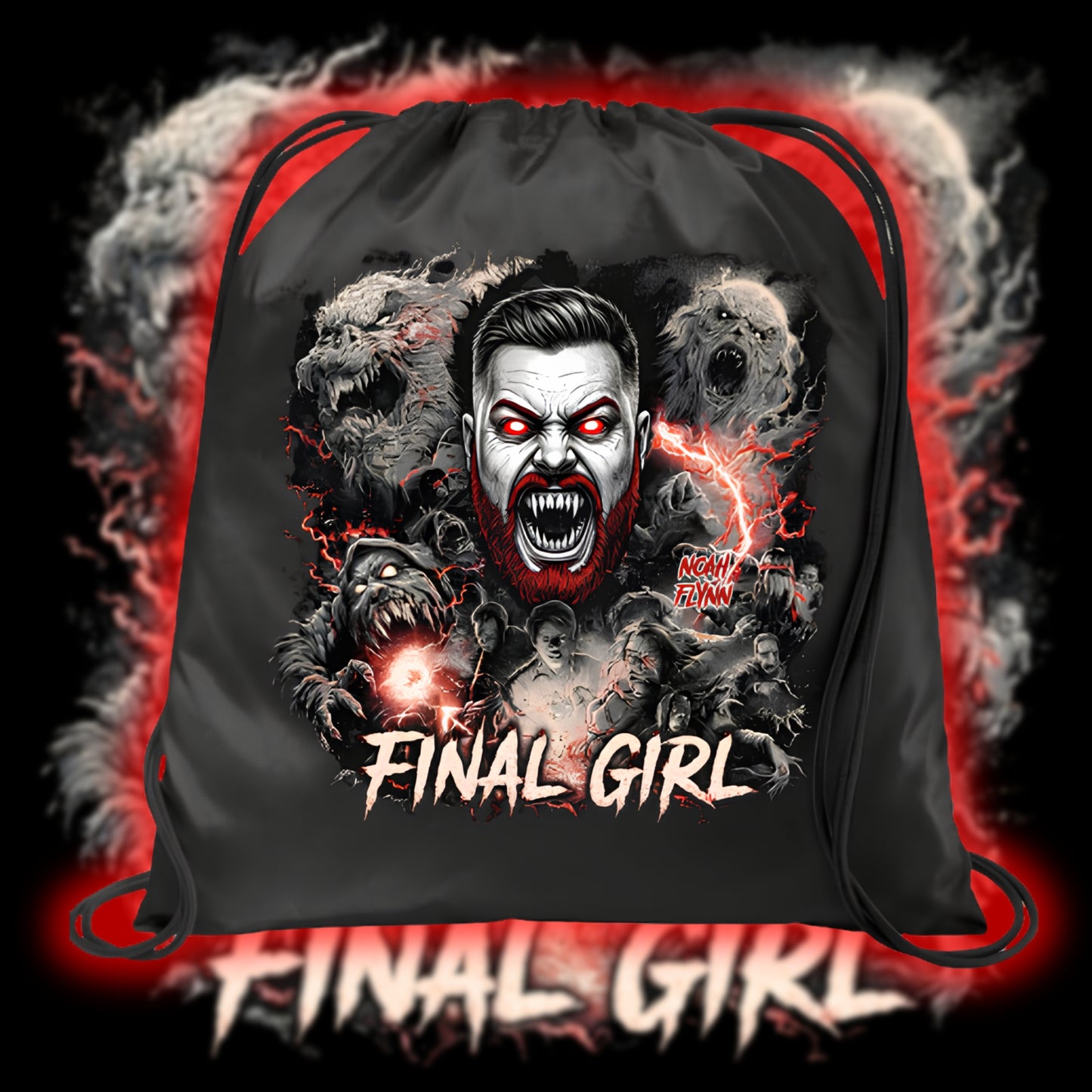 FINAL GIRL NOAH FLYNN "REBORN" DRAWSTRING BAG