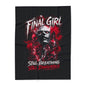 Final Girl Fleece Blanket — "Still Breathing, Still Dangerous" Horror Throw