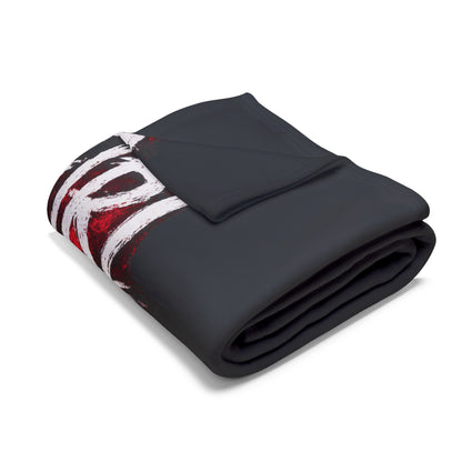 Final Girl Fleece Blanket — "Still Breathing, Still Dangerous" Horror Throw