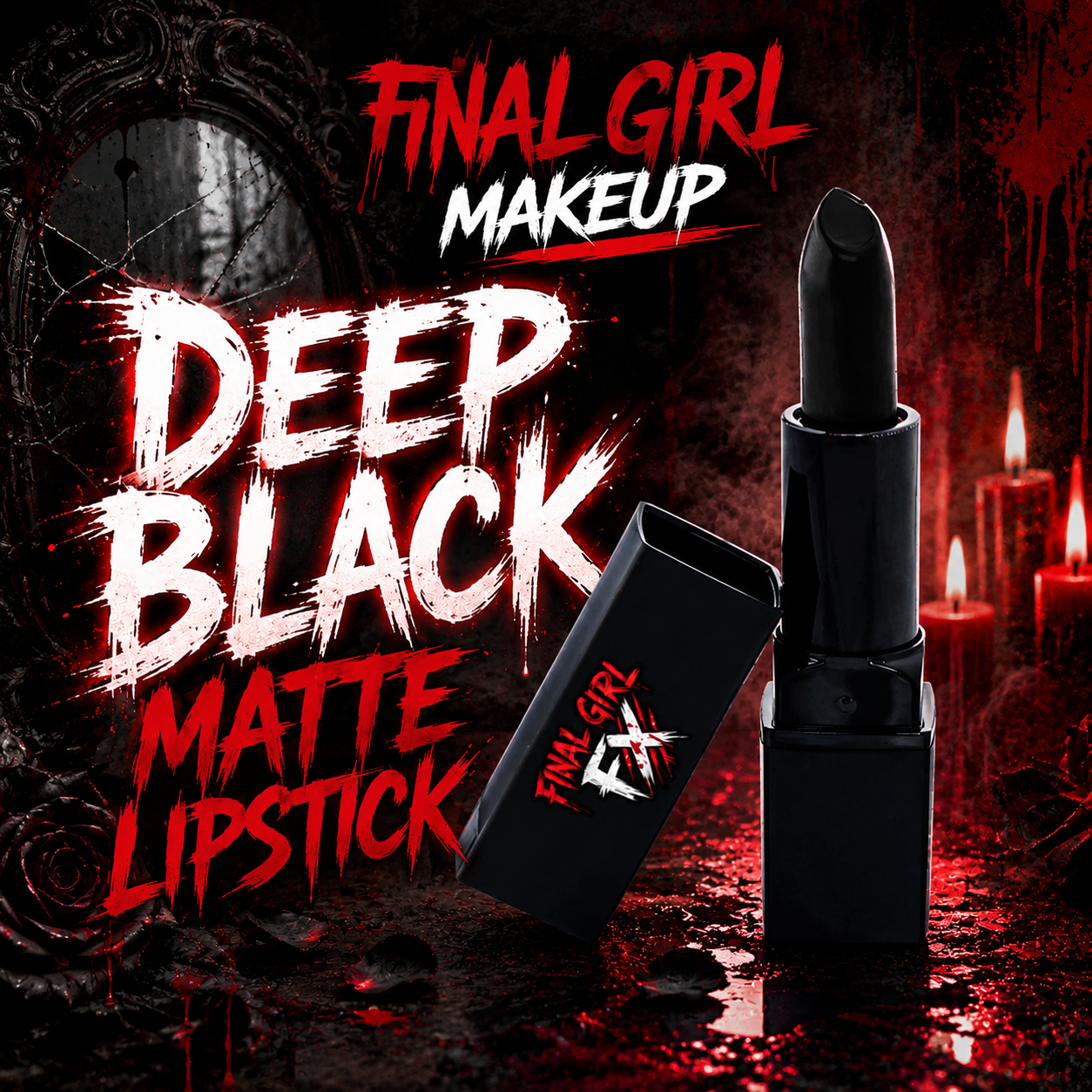 Deep Black Matte Lipstick