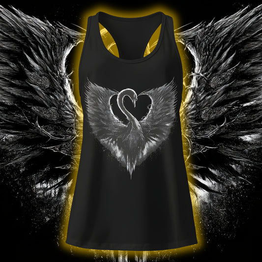 WOMEN'S FITTED "EVIL SWAN" TANK TOP