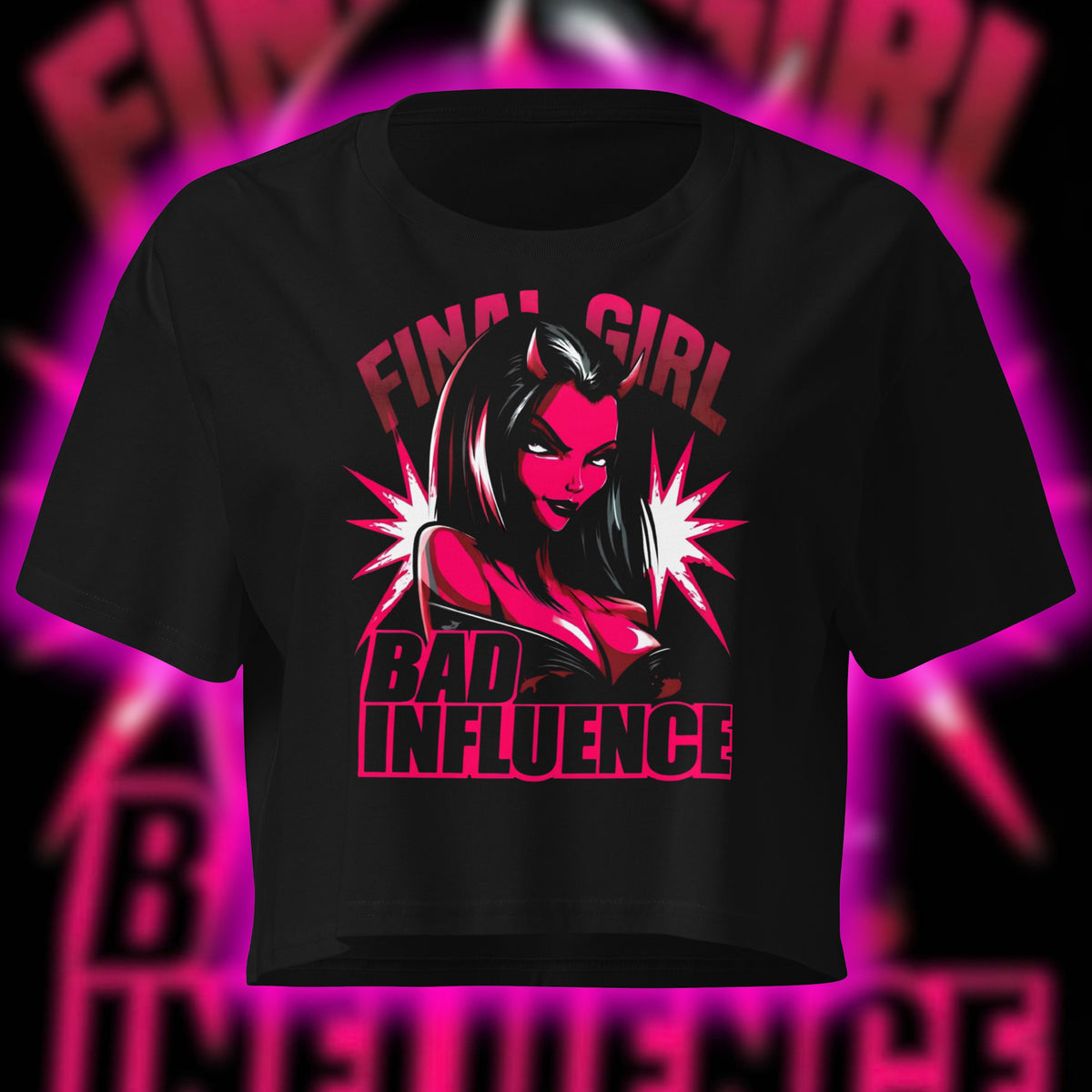 "BAD INFLUENCE" CROP TOP