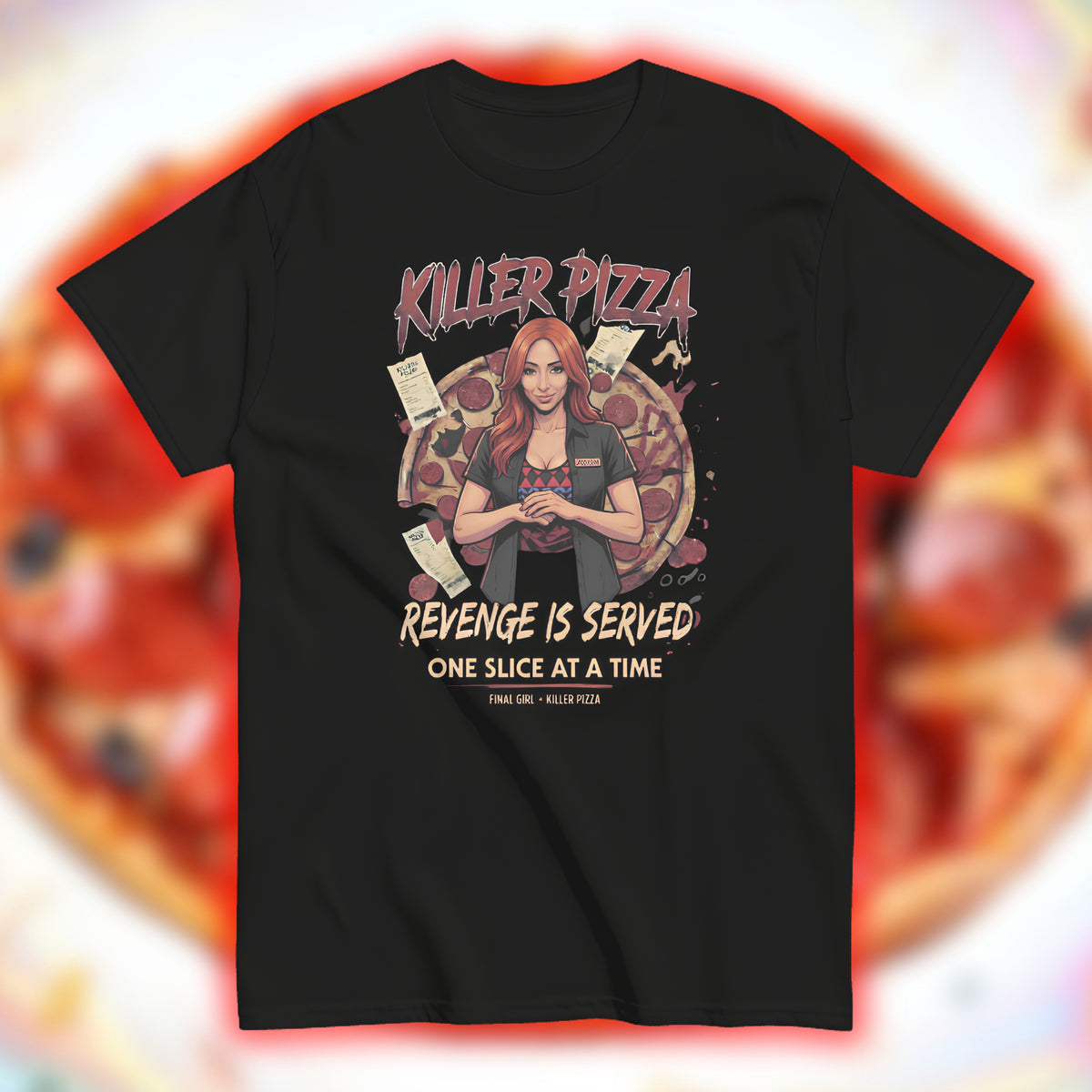 JACQUELINE AMIRA "KILLER PIZZA" FINAL GIRL SHIRT