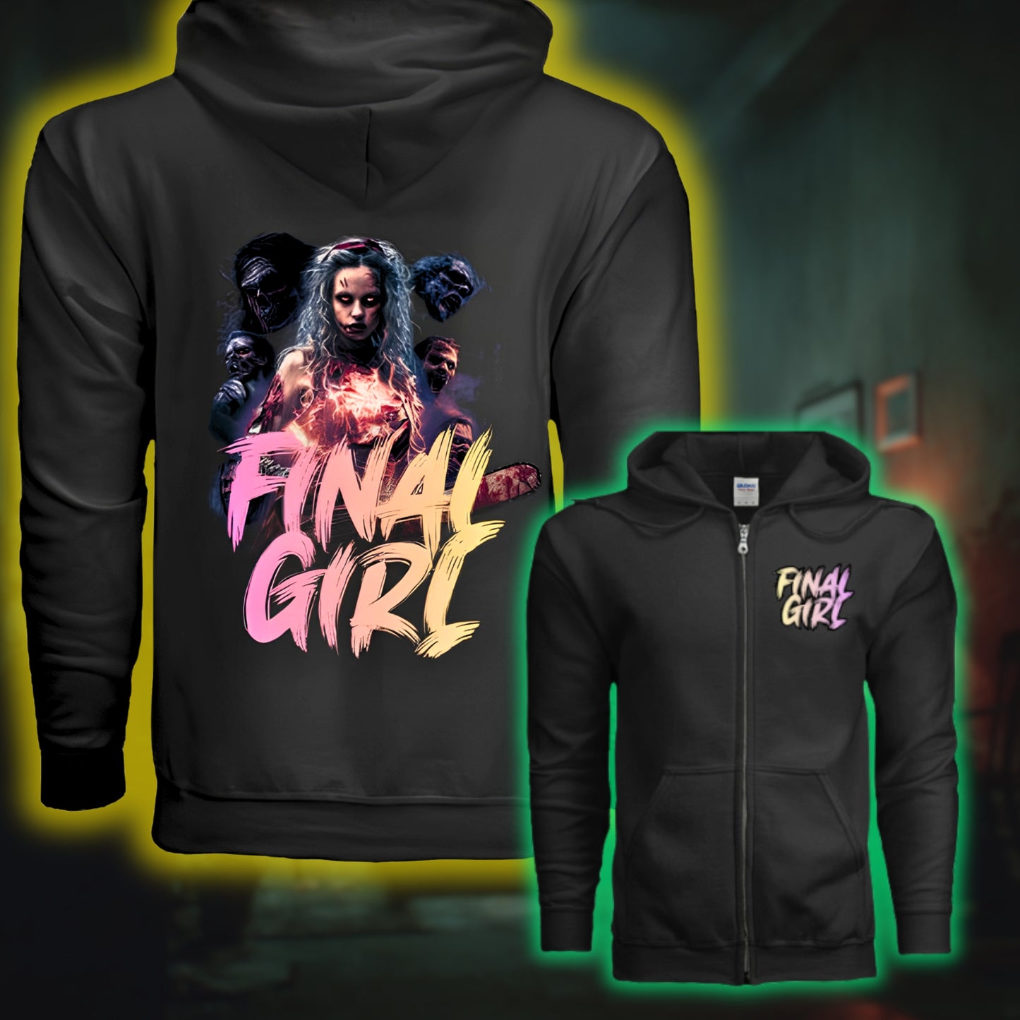 FINAL GIRL "ZOMBIE" ZIP UP HOODIE
