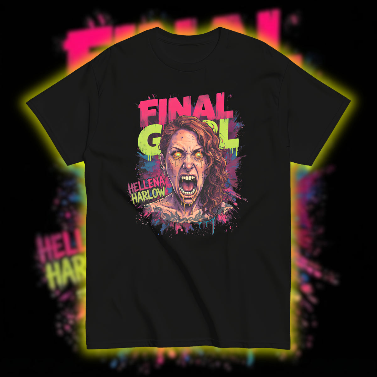HELLENA HARLOW FINAL GIRL TOXIC POP SHIRT
