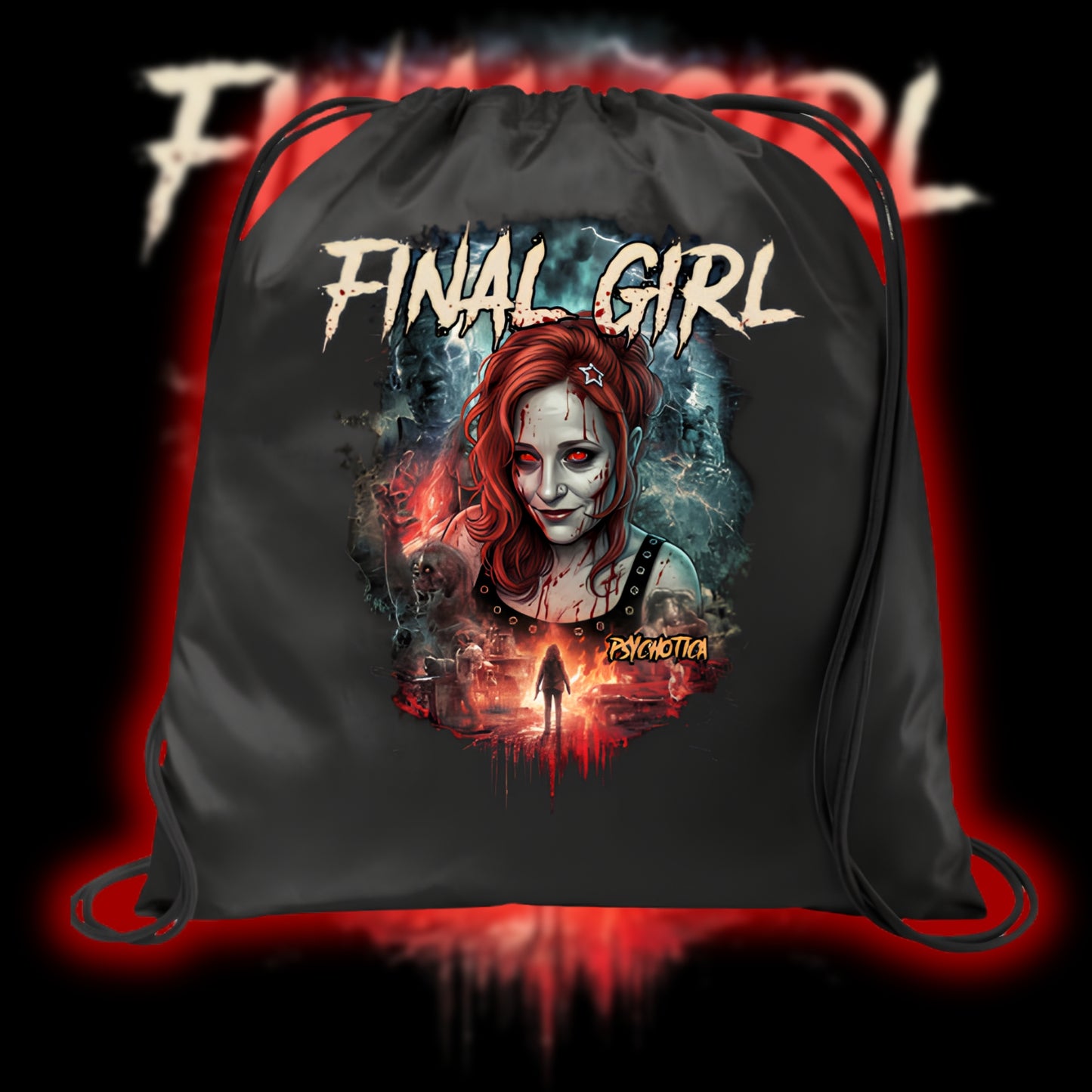 FINAL GIRL "REBORN" PSYCHOTICA DRAWSTRING BAG