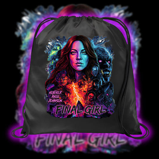 FINAL GIRL "REBORN" HEATHER RHEA JOHNSON DRAWSTRING BAG
