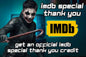 IMDB SPECIAL THANK YOU CREDIT